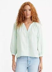 NWT Levi's Lainey Blouse in Sandra Stripe -Green