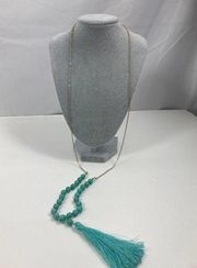 4/$25 NWT Melrose and Market Long Chain Necklace with Tassel Blue