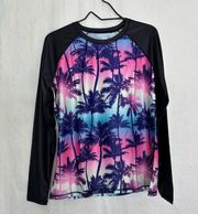 long sleeve rash guard swim sun shirt Large