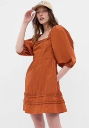 NWT  Puff Sleeve Ruffle Mini Dress