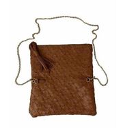 Urban Expressions Weaved  Convertible Clutch- Crossbody Bag Vegan Leather Chain