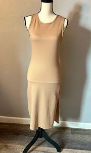 Olivia Rae Ribbed Tank Dress Brown Tan Excellent Conditon Soft Perfect Basic M