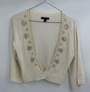 Express boho Y2k cashmere wool cardigan sweater size medium