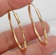 18K Gold Plated Gold Hoop Earrings for Women