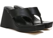 Circus by Sam Edelman Moira Black Platform Wedge Thong Sandals, NEW, Size 9