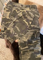 High Waisted Camo Cargo Pants