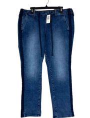 Pull On Boyfriend Straight Super Soft Mid Rise Jeans 1X (14-16)