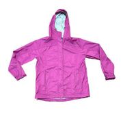 LL Bean trail model Rain Jacket Women Size Medium Fuchsia Waterproof Lightweight