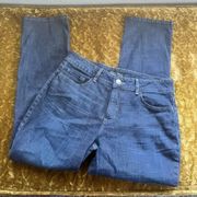 Riders By Lee Jeans Womens Petite Size 14P Blue Straight Leg Mid Rise Pants NWT