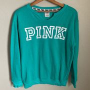 PINK Crewneck Turquoise Sweatshirt Size XS