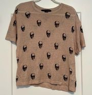 Skull Cashmere 100% Linen Top