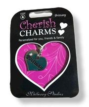 Cherish Charms BRITTANY Name Bracelet Charm NEW NWT Silvertone