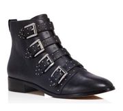 Rebecca Minkoff Shoes Maddox Buckle Ankle Booties Black Studded Women’s Size 6.5