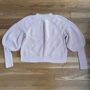 Joie Ribbed Puff Sleeve Sweater - Size S