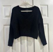 Forever 21 Black Cropped Sweater