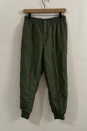 Aritzia quilted montauk joggers green size small