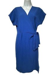 Bobeau V-Neck Short Sleeve Wrap Dress Size S