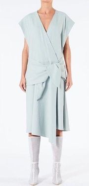 NWT TIBI Chalky Drape Sleeveless Lagenlook Midi Wrap Dress Size 12