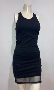 Lucy Paris Women's Sleeveless Little Black Dress Bodycon Size Small Eu 38 Mesh