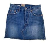 Levi’s Premium NWT Deconstructed Denim Mini Skirt 23 XXS