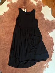 Sleeveless Black Flowy Dress