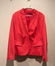 7th Avenue New York and Company Suiting Collection Hot Pink Blazer