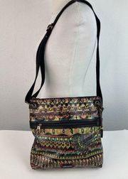 Sakroots Crossbody Messenger Handbag Purse Boho Mixed Print Travel Shoulder Bag