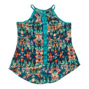 nicole by Nicole Miller Sleeveless Colorful Droptail Blouse
Size XL