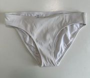 Aerie White Ribbed Bikini Bottoms Size XS