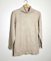 SALE! Tan  Oversized Turtleneck Sweater Size S Like New