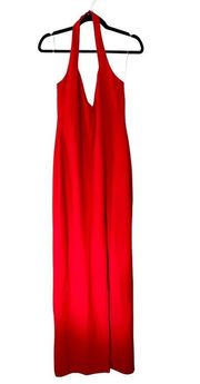 NWT NOOKIE Halter Neck Maxi Red Gown Dress Sz XL