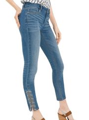 WHBM Zipper Ankle Skimmer Jeans 