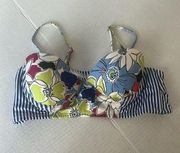 Anthropologie Allihop Floral Underwire bikini top Sz Small🟦