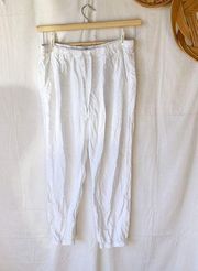 Cloth & Stone White Paperbag Tie Waist Jogger Pants