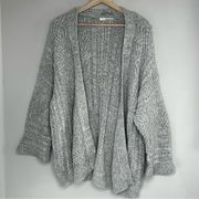 Ellison Cable knit light gray cardigan