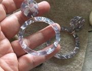 Acrylic hoop earrings