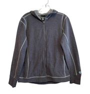 Kuhl Women's Size Large Gray Lightweight Hoodie Layer Quick Drying Moisture Wick