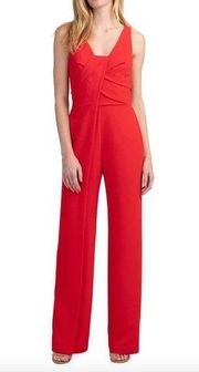 Trina Turk Hedy Sleeveless Jumpsuit Red Womens 4