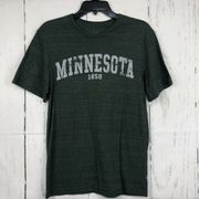 Blue 84 Womens Size S Minnesota 1858 T Shirt Heather Green Short Sleeve