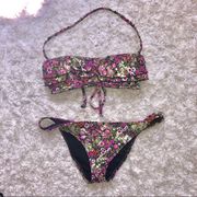 Rampage Floral Print Bikini Strapless Convertible