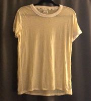 VS Pink yellow/white ringer tee