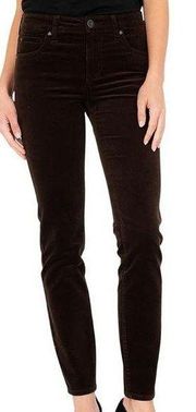 Kut From The Kloth Dianne Skinny Dark Grey corduroy Velvet Jeans Size 6