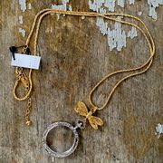 NWT White House black market long chain Dragonfly magnifying glass necklace