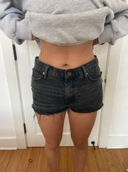 Black Jean Shorts