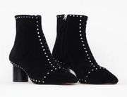 NWT Rebecca Minkoff Women’s Black Suede Studded Ankle Boots Size 7.5