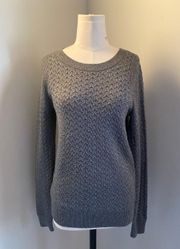 BNWT  LOFT Grey Knit Mixed Wool Sweater