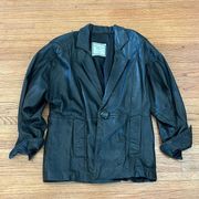 Christian Dior Black Leather Blazer