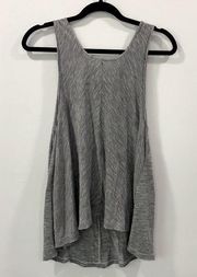 Hem & Thread Grey Cross Back Tank Top Size M