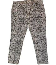 Dollhouse Womens Cropped Jeans, Leopard Animal Print Grey Denim Pants 13