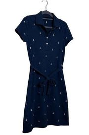 , Blue, anchor, collard, dress, navy blue, anchors